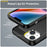 AMORUS For iPhone 14 Case Carbon Fiber Texture Brushed Protective Phone Cover - Black - 5