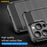 AMORUS For iPhone 13 Pro Case Carbon Fiber Texture Brushed Protective Phone Cover - Black - 4