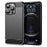 AMORUS For iPhone 13 Pro Max Case Carbon Fiber Texture Brushed Protective Phone Cover - Black - 1