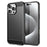 AMORUS For iPhone 16 Pro Max Case Carbon Fiber Texture Brushed Protective Phone Cover - Black - 1