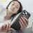 AMORUS For iPhone 16 Pro Max Case Carbon Fiber Texture Brushed Protective Phone Cover - Black - 7