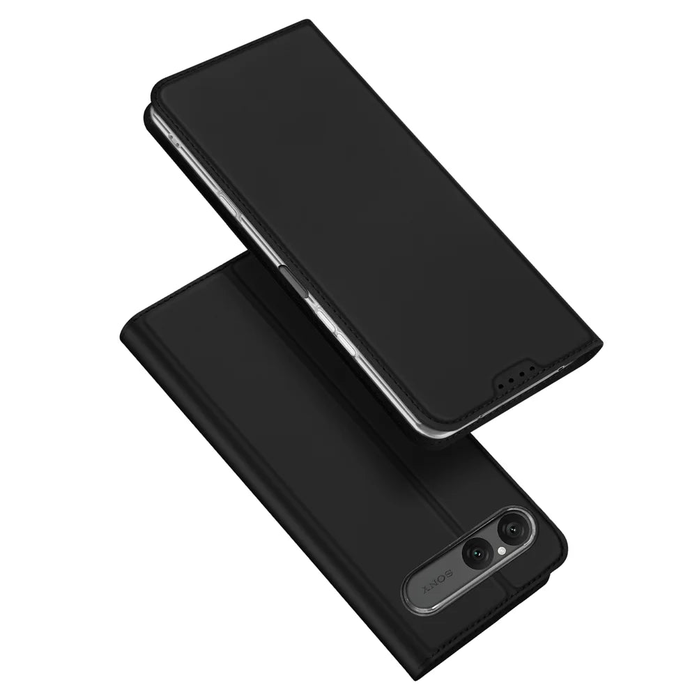 DUX DUCIS For Sony Xperia 10 VII Case  Skin Pro Series Leather Stand Cover Card Holder - Black - 1