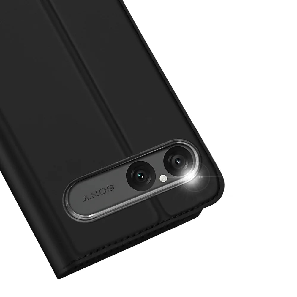 DUX DUCIS For Sony Xperia 10 VII Case  Skin Pro Series Leather Stand Cover Card Holder - Black - 3