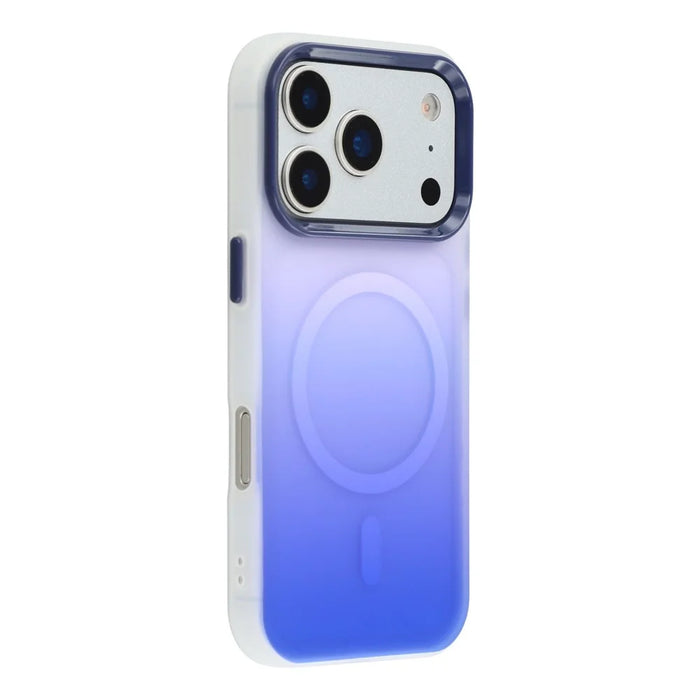 For iPhone 18 Pro / 17 Pro Case Compatible with MagSafe Gradient Frosted Design PC + TPU Phone Cover - Blue - 1