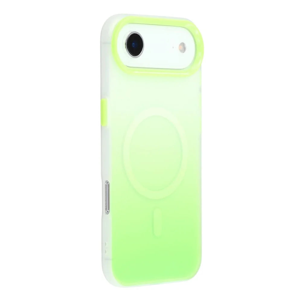 For iPhone Air Case Compatible with MagSafe Gradient Frosted Design PC + TPU Phone Cover - Green - 1