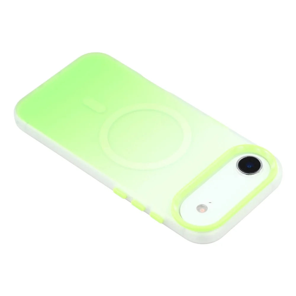 For iPhone Air Case Compatible with MagSafe Gradient Frosted Design PC + TPU Phone Cover - Green - 5