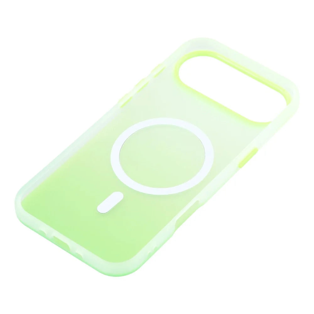 For iPhone Air Case Compatible with MagSafe Gradient Frosted Design PC + TPU Phone Cover - Green - 6