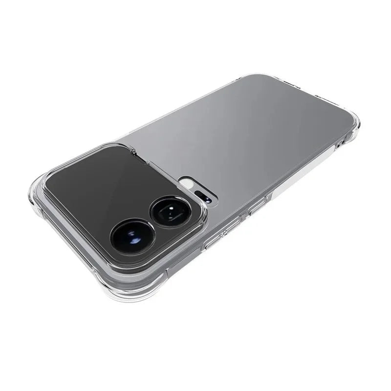 WANLONFENG For Xiaomi 17 Pro Case with 2Pcs Tempered Glass Films  WL2 Series  2.0mm TPU Phone Cover (Big Lens Hole) - Transparent - 4