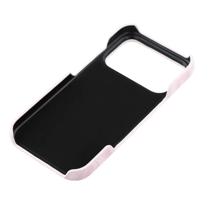For iPhone 18 Pro Max / 17 Pro Max Case Velvet Texture Leather + PC Phone Back Cover - Pink - 7