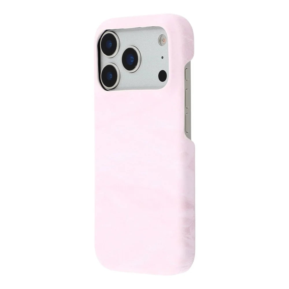 For iPhone 18 Pro / 17 Pro Case Velvet Texture Leather + PC Phone Back Cover - Pink - 4