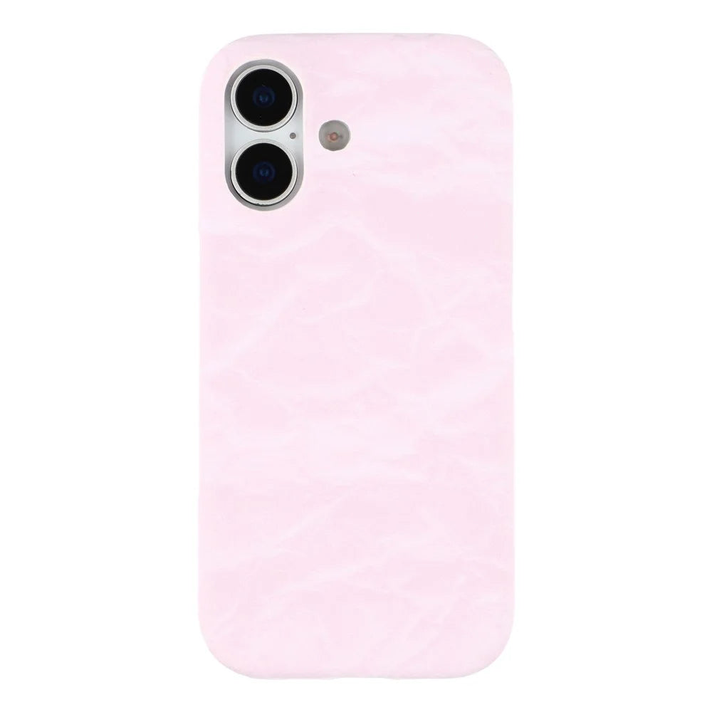For iPhone 17 Case Velvet Texture Leather + PC Phone Back Cover - Pink - 3