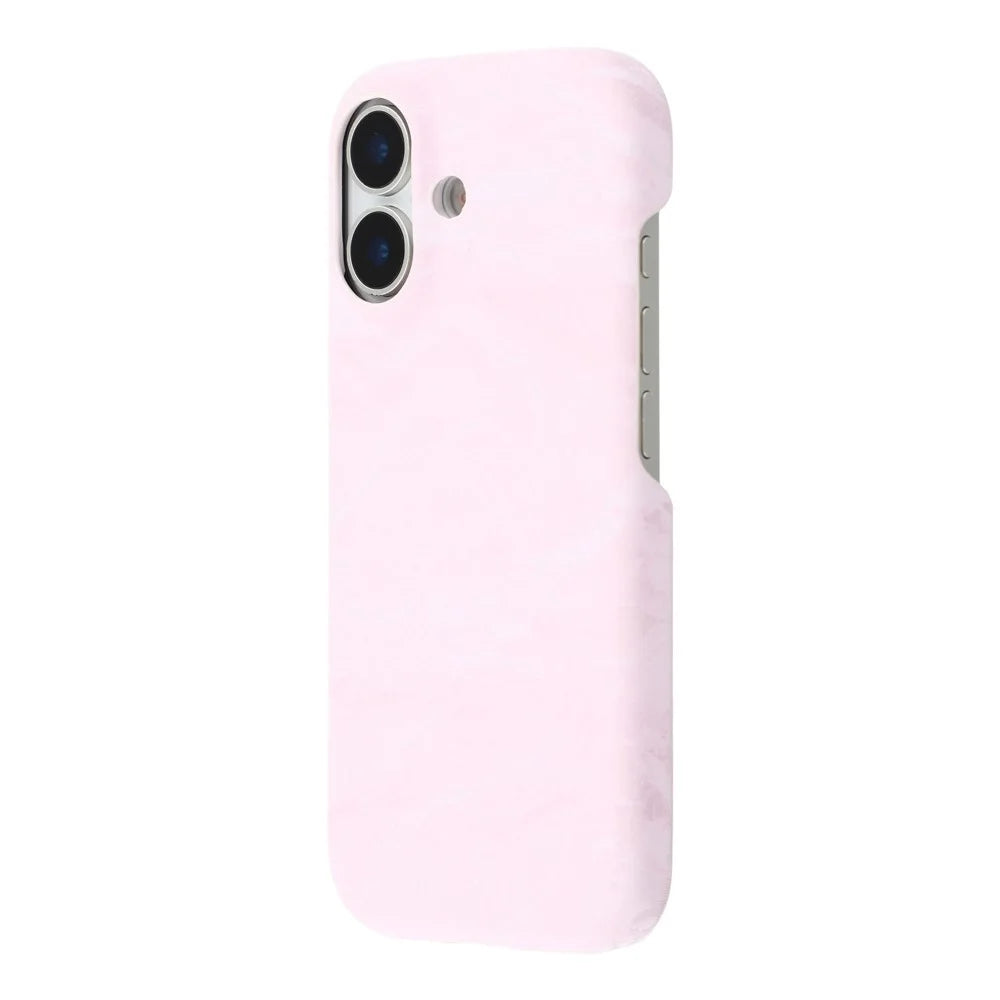 For iPhone 17 Case Velvet Texture Leather + PC Phone Back Cover - Pink - 4