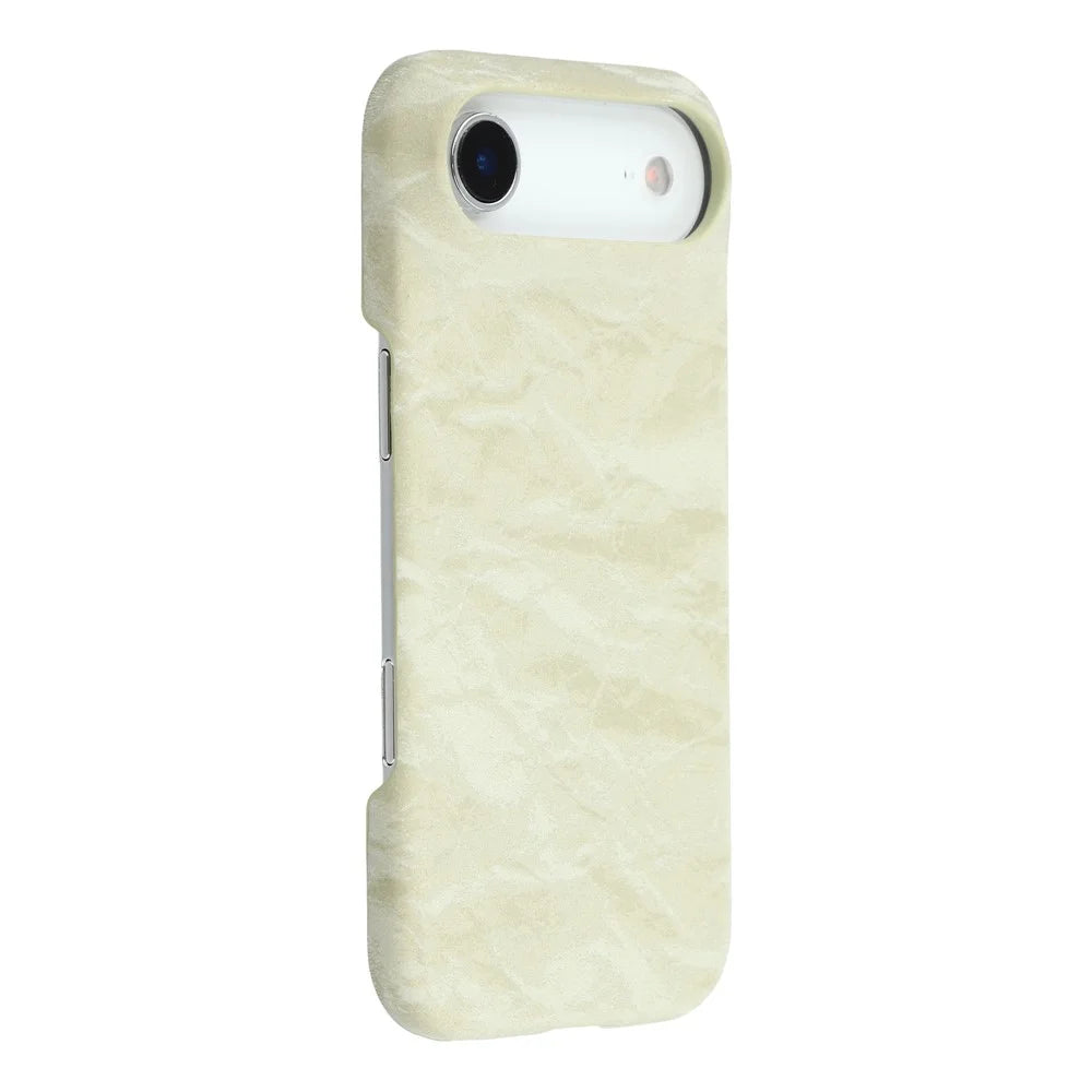 For iPhone Air Case Velvet Texture Leather + PC Phone Back Cover - Green - 1