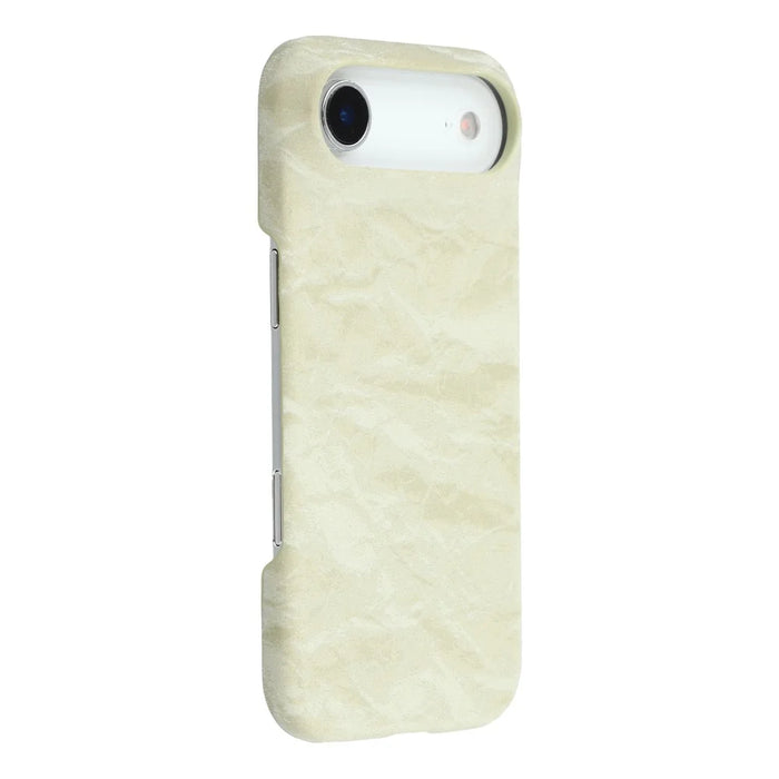 For iPhone Air Case Velvet Texture Leather + PC Phone Back Cover - Green - 1