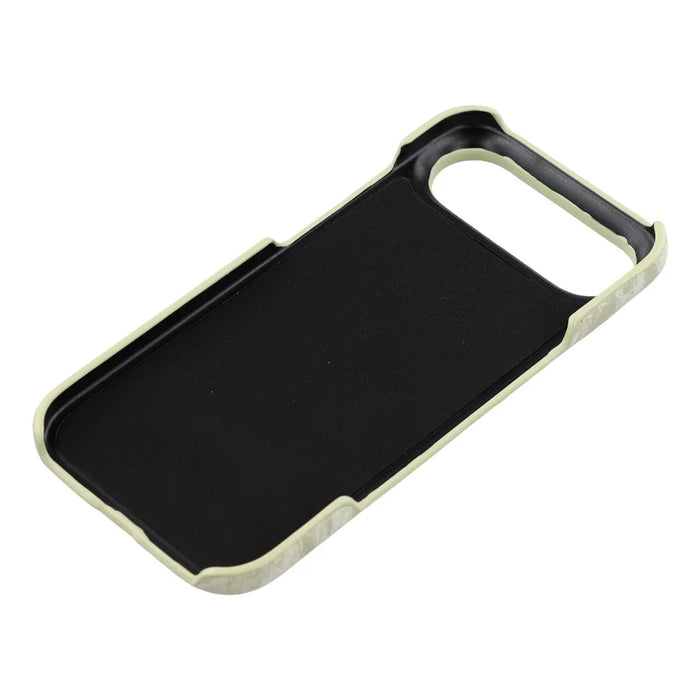 For iPhone Air Case Velvet Texture Leather + PC Phone Back Cover - Green - 7