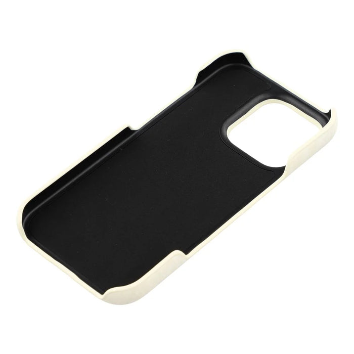 For iPhone 16 Pro Max Case Velvet Texture Leather + PC Phone Back Cover - White - 7