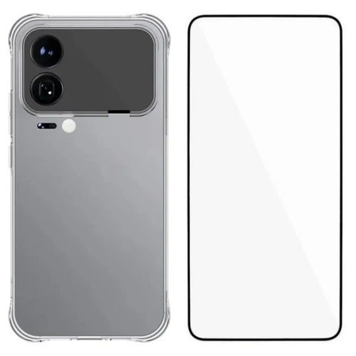 WANLONFENG For Xiaomi 17 Pro Case  WL Series 2.0mm Clear TPU Cover with Tempered Glass (Big Lens Hole) - Transparent - 1