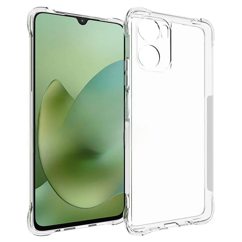 WANLONFENG For Motorola Moto G06 Power 4G / G06 4G TPU Case  WL2 Series 2.0mm Phone Cover with 2Pcs Tempered Glass Films - Transparent - 2