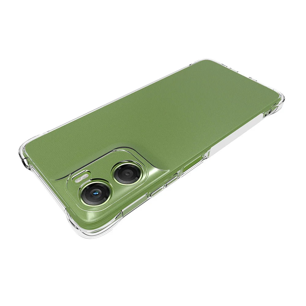 WANLONFENG For Motorola Moto G06 Power 4G / G06 4G TPU Case  WL2 Series 2.0mm Phone Cover with 2Pcs Tempered Glass Films - Transparent - 4