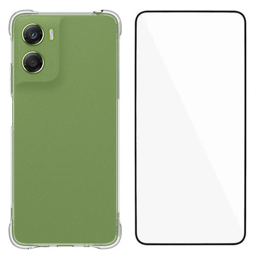 WANLONFENG For Motorola Moto G06 Power 4G / G06 4G Case  WL Series 2.0mm TPU Phone Cover with Tempered Glass Film - Transparent - 1