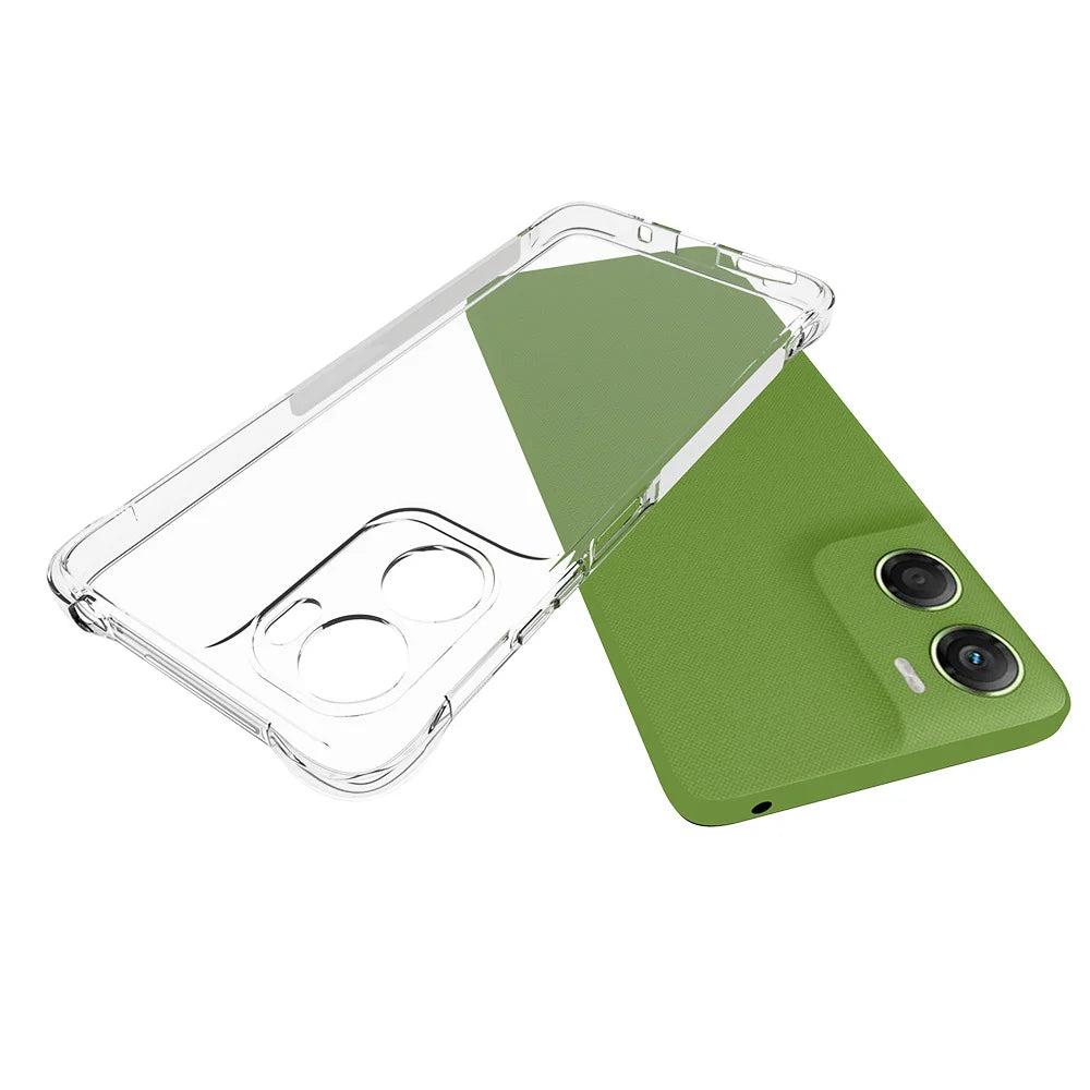 WANLONFENG For Motorola Moto G06 Power 4G / G06 4G Case  WL Series 2.0mm TPU Phone Cover with Tempered Glass Film - Transparent - 5