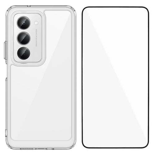 WANLONFENG For Xiaomi Redmi 15 4G (EU) (171mm) / Xiaomi Redmi 15 5G (EU) (171mm) Case  MF Series TPU Acrylic Clear Phone Cover with Tempered Glass Film - Transparent - 1