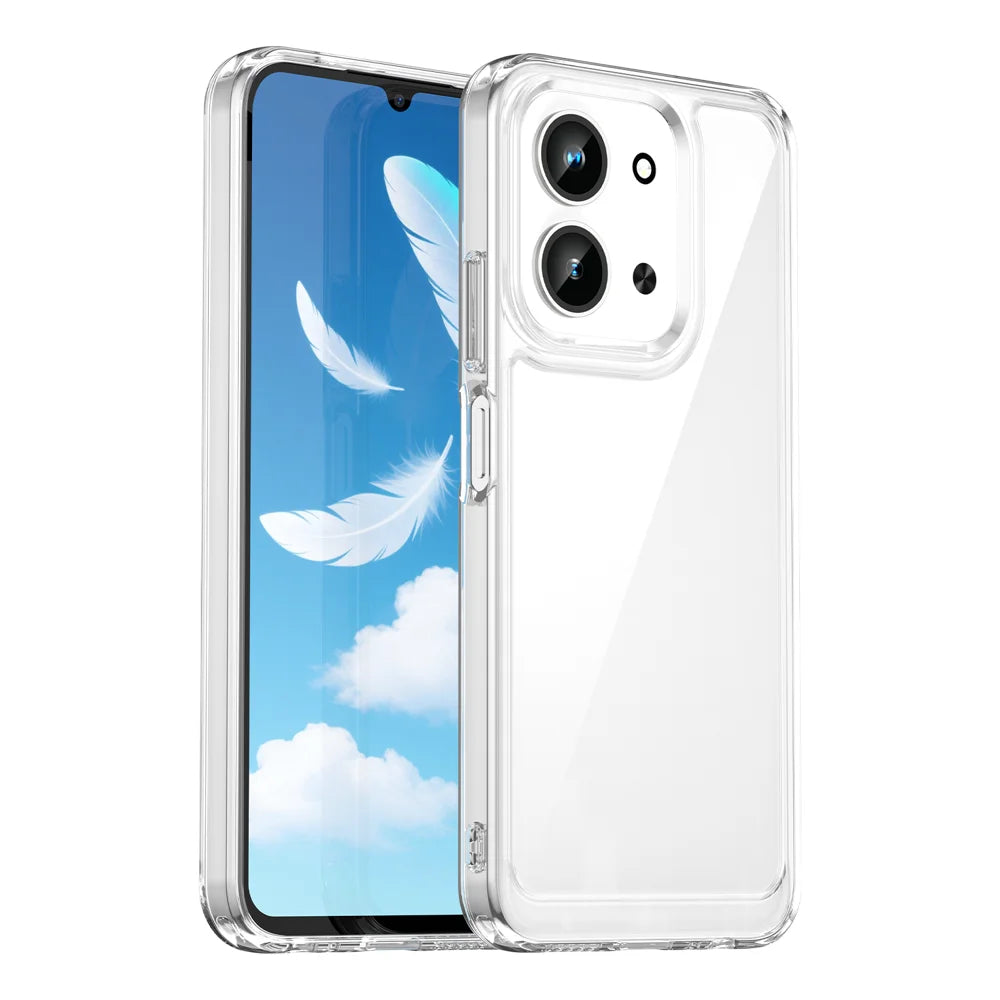 WANLONFENG For Xiaomi Redmi 15C 4G (EU) (173mm) / Xiaomi Redmi 15C 5G (EU) (173mm) Case  MF Series TPU Acrylic Clear Phone Cover with Tempered Glass Film - Transparent - 2