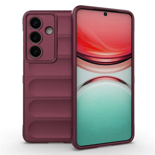 For Samsung Galaxy S26 Case Anti-Drop Soft TPU Rugged Phone Back Cover - Wine Red - 1