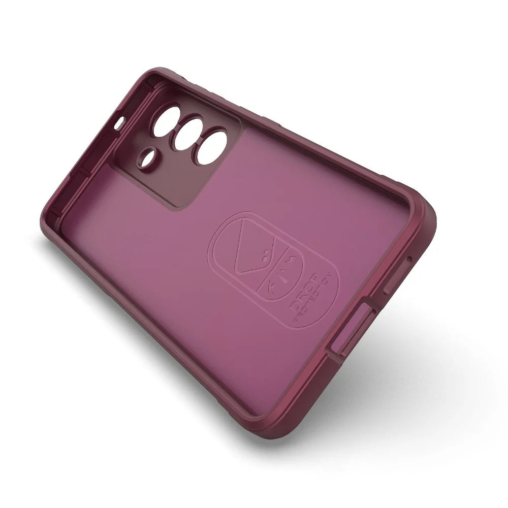 For Samsung Galaxy S26 Case Anti-Drop Soft TPU Rugged Phone Back Cover - Wine Red - 3