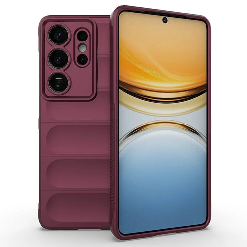 AMORUS For Samsung Galaxy S26 Ultra Case Shockproof Soft TPU Rugged Phone Back Cover - Wine Red - 1