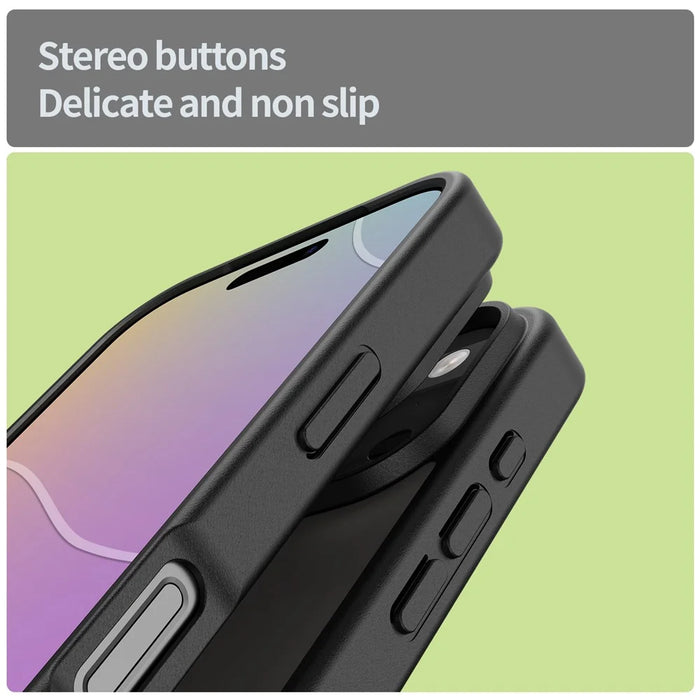 For iPhone 17 Pro Case Skin Touch Matte Anti Drop TPU PC Phone Back Cover - Black - 5