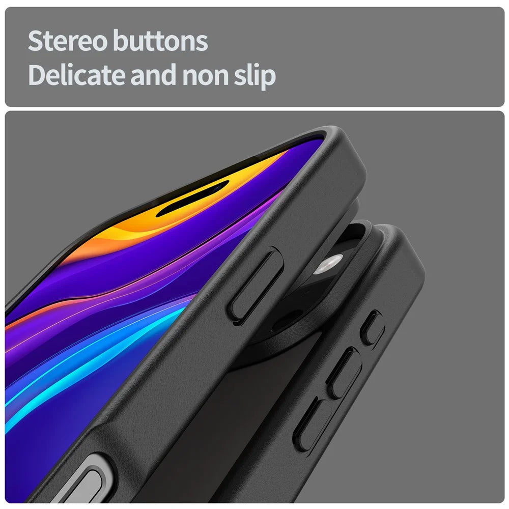For iPhone 17 Pro Max Case Skin Touch Matte Anti Drop TPU PC Phone Back Cover - Black - 5