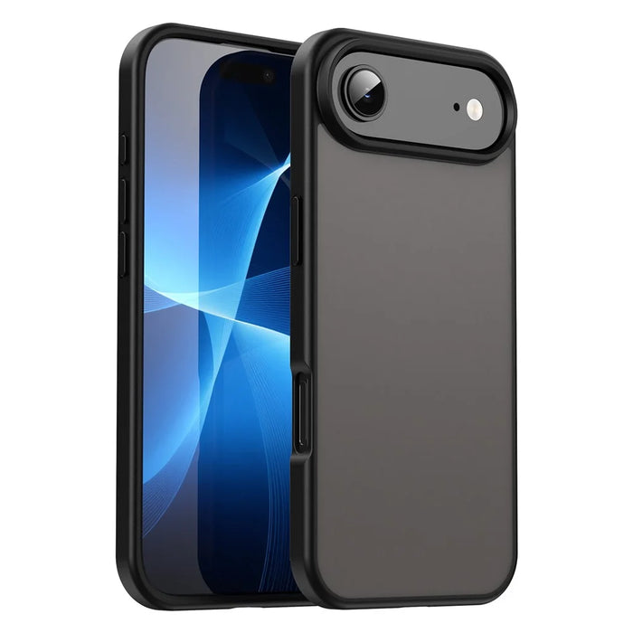 For iPhone Air Case Skin Touch Matte Anti Drop TPU PC Phone Back Cover - Black - 1