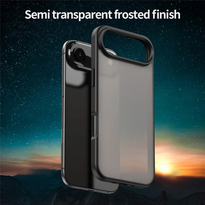For iPhone Air Case Skin Touch Matte Anti Drop TPU PC Phone Back Cover - Black - 4