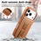 CASENEO For iPhone 17 Pro Max Magnetic Case Wristband PU Leather + PC Shockproof Phone Cover - Brown - 7