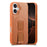 CASENEO For iPhone 17 Magnetic Case Wristband PU Leather + PC Shockproof Phone Cover - Brown - 1