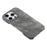 For iPhone 16 Pro Magnetic Case Denim Cloth Texture Leather + PC Shockproof Phone Cover - Dark Grey - 4