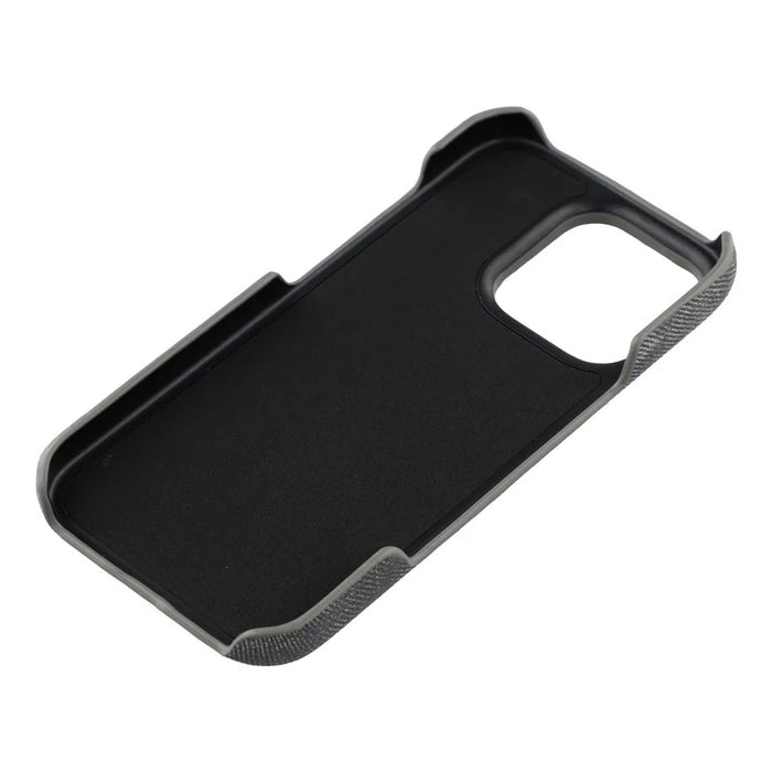 For iPhone 16 Pro Magnetic Case Denim Cloth Texture Leather + PC Shockproof Phone Cover - Dark Grey - 6