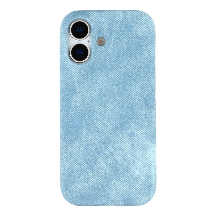 For iPhone 17 Magnetic Case Denim Cloth Texture Leather + PC Shockproof Phone Cover - Baby Blue - 3