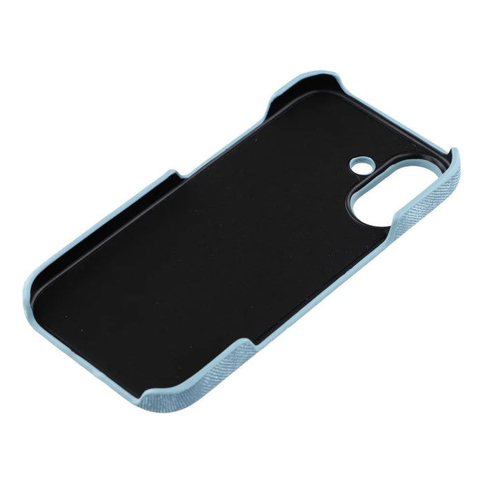 For iPhone 17 Magnetic Case Denim Cloth Texture Leather + PC Shockproof Phone Cover - Baby Blue - 6