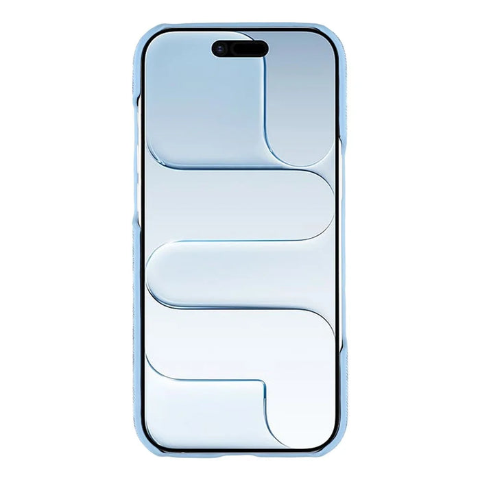 For iPhone Air Magnetic Case Denim Cloth Texture Leather + PC Shockproof Phone Cover - Grey Blue - 2