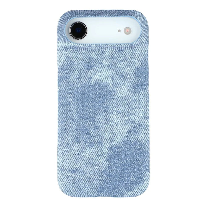For iPhone Air Magnetic Case Denim Cloth Texture Leather + PC Shockproof Phone Cover - Grey Blue - 3