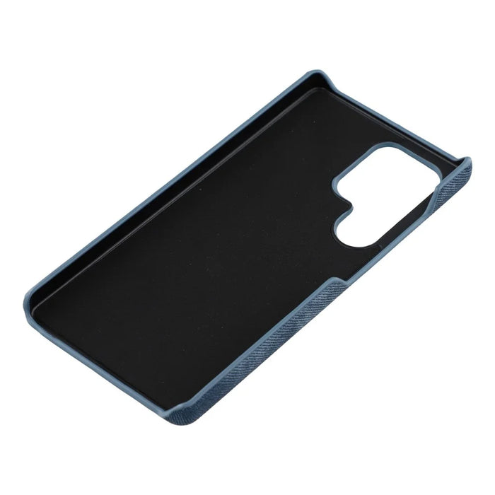 For Samsung Galaxy S25 Ultra Magnetic Case Denim Cloth Texture Leather + PC Shockproof Phone Cover - Dark Blue - 6
