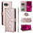 For T-Mobile REVVL 8  /  T Phone 3 Case with Shoulder  /  Wrist Strap Leather Phone Cover Stand Wallet - Pink - 1
