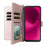For T-Mobile REVVL 8  /  T Phone 3 Case with Shoulder  /  Wrist Strap Leather Phone Cover Stand Wallet - Pink - 2