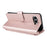 For T-Mobile REVVL 8  /  T Phone 3 Case with Shoulder  /  Wrist Strap Leather Phone Cover Stand Wallet - Pink - 6