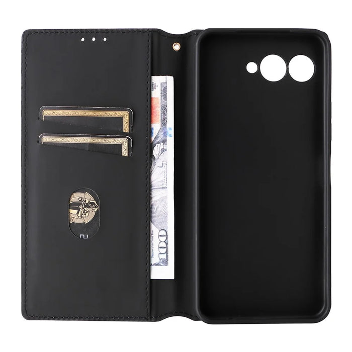 For T-Mobile REVVL 8  /  T Phone 3 Case Wallet Rhombus Imprinted Leather Phone Cover - Silver - 3