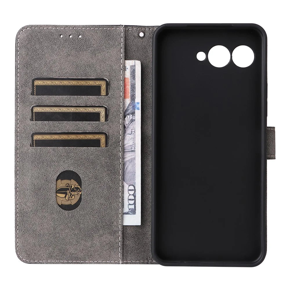 For T-Mobile REVVL 8  /  T Phone 3 Case Wallet RFID Blocking PU Leather Phone Cover Stand with Strap - Black - 3