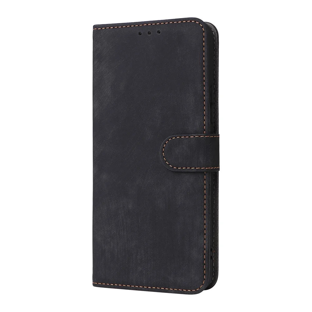 For T-Mobile REVVL 8  /  T Phone 3 Case Wallet RFID Blocking PU Leather Phone Cover Stand with Strap - Black - 7