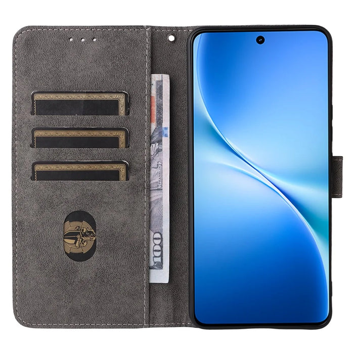 For vivo V60 Lite 4G  /  5G Case Wallet RFID Blocking PU Leather Phone Cover Stand with Strap - Black - 2